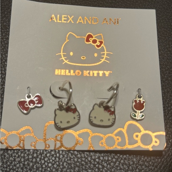 Alex and Ani Hello Kitty Earrings - Silver - Picture 3 of 6